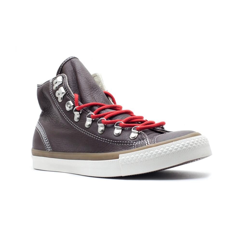 Converse Chuck Taylor Chocolate Brown Leather Hiker Hi Sneakers Sz 8 GS